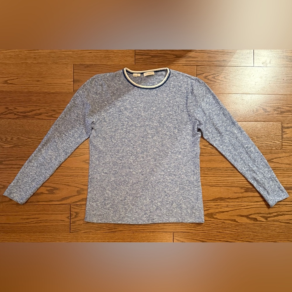 Selected Homme Men's Blue Long Sleeve Linen/Cotton Shirt